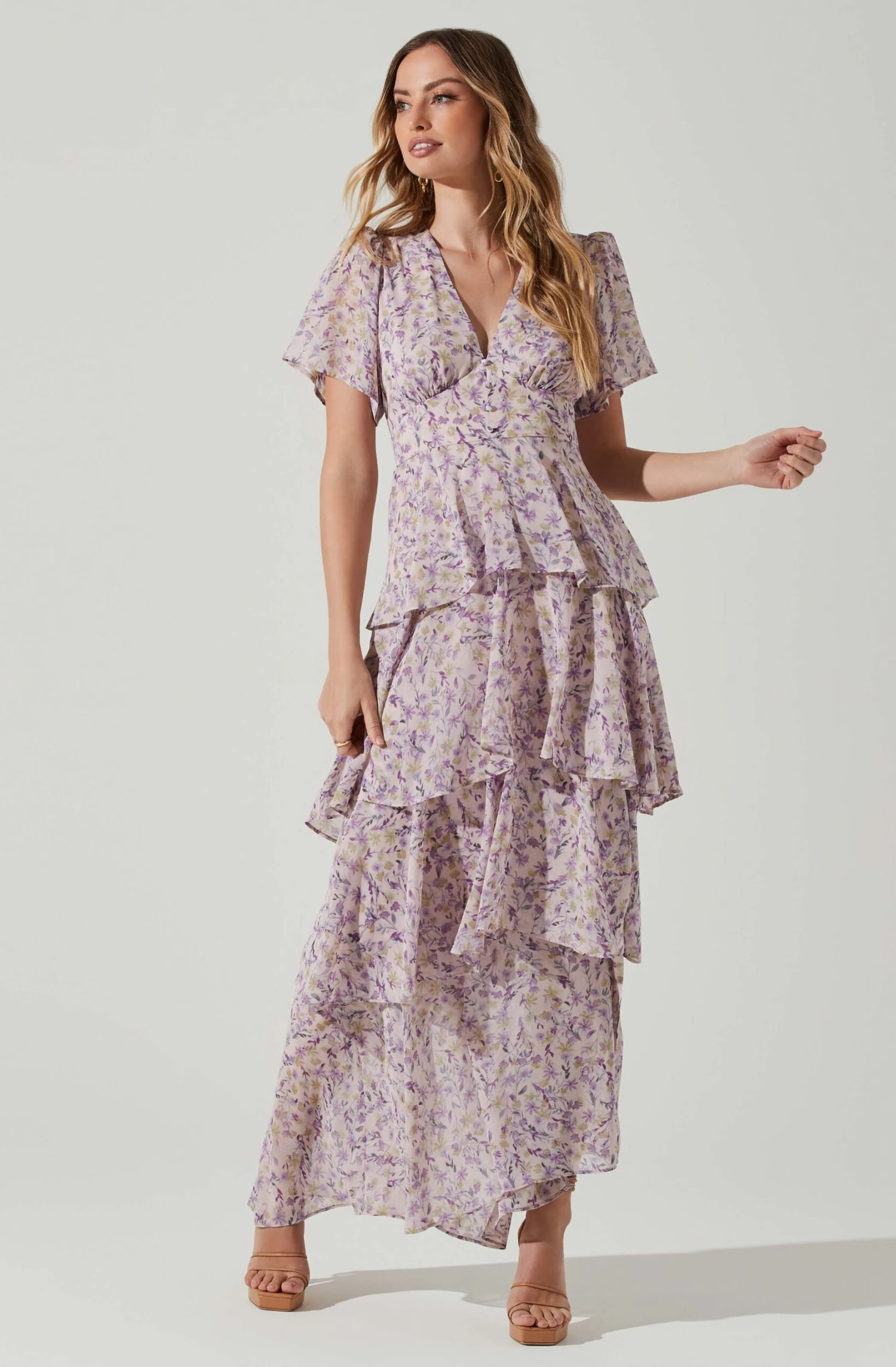 Tayla Floral Tiered Midi Dress 5 Tayla Floral Tiered Midi Dress - Image 3