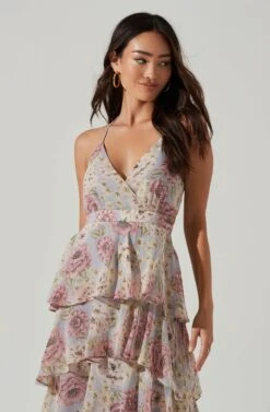 Rosana Floral Tiered Ruffle Maxi Dress -Astr The Label Shop ADR100691 BLUENATURALFLORAL 5 067c1558 9be7 4b3d 8c92 add168780294
