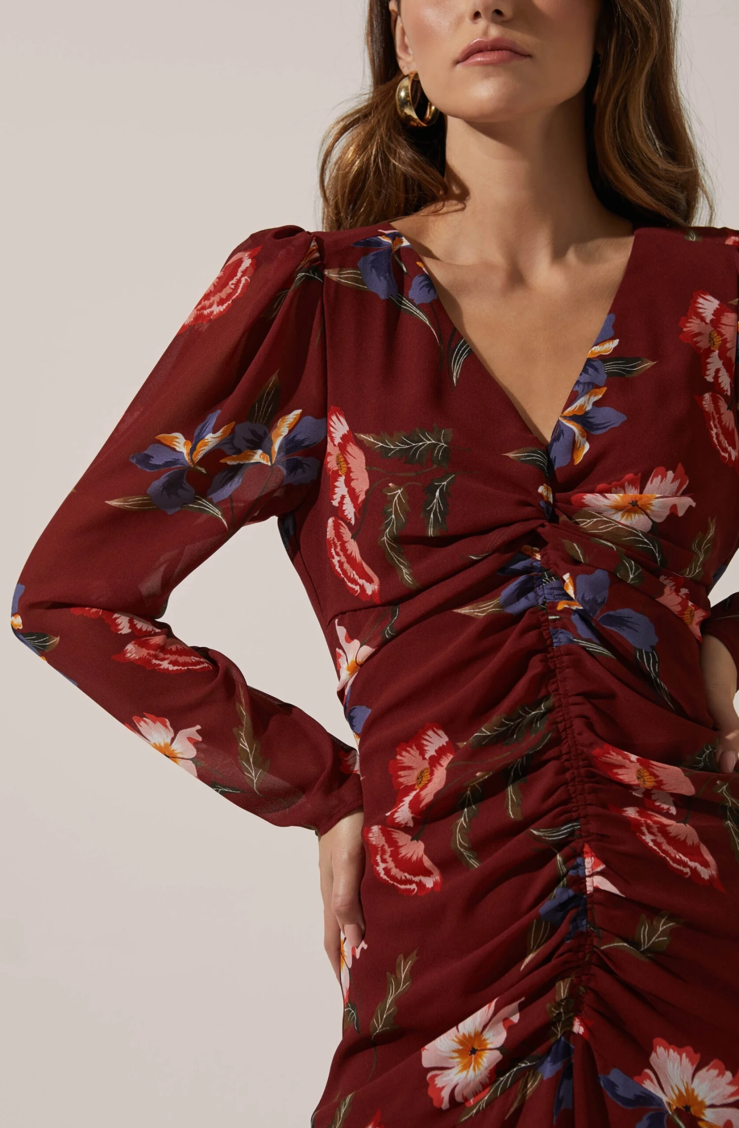 Hi-Lo Ruched Front Midi 4 Hi-Lo Ruched Front Midi - Image 2