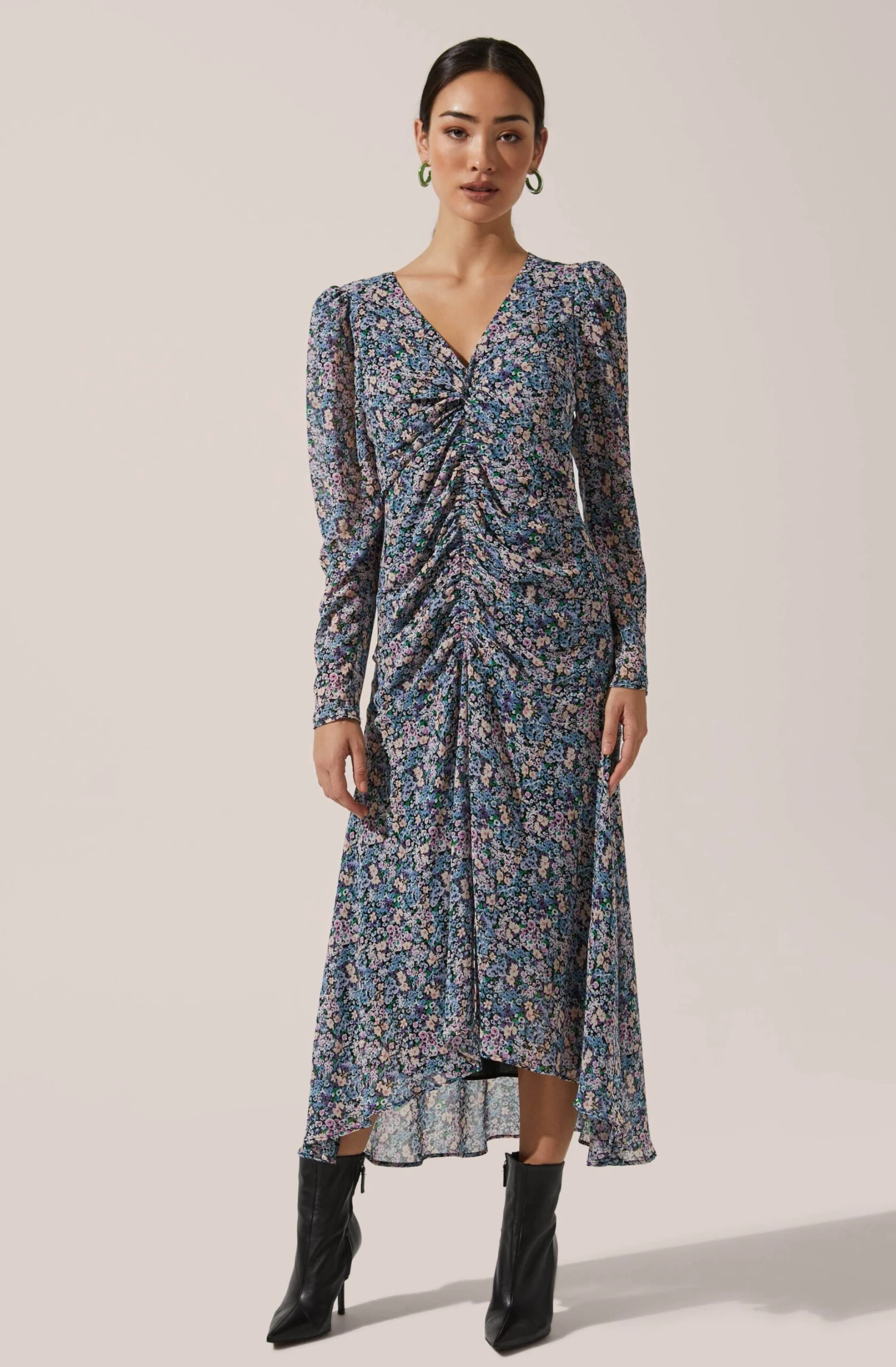 Hi-Lo Ruched Front Midi 8 Hi-Lo Ruched Front Midi - Image 6