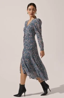 Hi-Lo Ruched Front Midi 14 Hi-Lo Ruched Front Midi -Astr The Label Shop ADR100815 003 PURPLEMULTIFLORAL 2