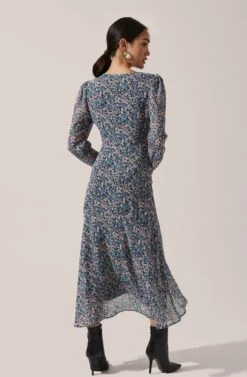 Hi-Lo Ruched Front Midi 17 Hi-Lo Ruched Front Midi -Astr The Label Shop ADR100815 003 PURPLEMULTIFLORAL 3