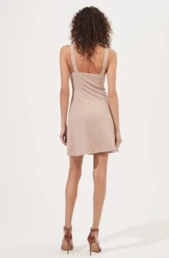 Serafina Ribbed Knit Button Down Dress -Astr The Label Shop ADR100868 TAUPE 5