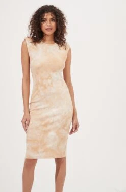 Anastasia Tie Dye Shoulder Pad Dress