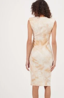 Anastasia Tie Dye Shoulder Pad Dress 13 Anastasia Tie Dye Shoulder Pad Dress -Astr The Label Shop ADR100951 TAUPETIEDYE 5