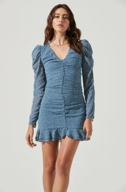 Long Sleeve Ruched Center Dress 14 Long Sleeve Ruched Center Dress -Astr The Label Shop ADR101034 BLUEDITSY 2