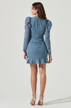 Long Sleeve Ruched Center Dress 17 Long Sleeve Ruched Center Dress -Astr The Label Shop ADR101034 BLUEDITSY 3