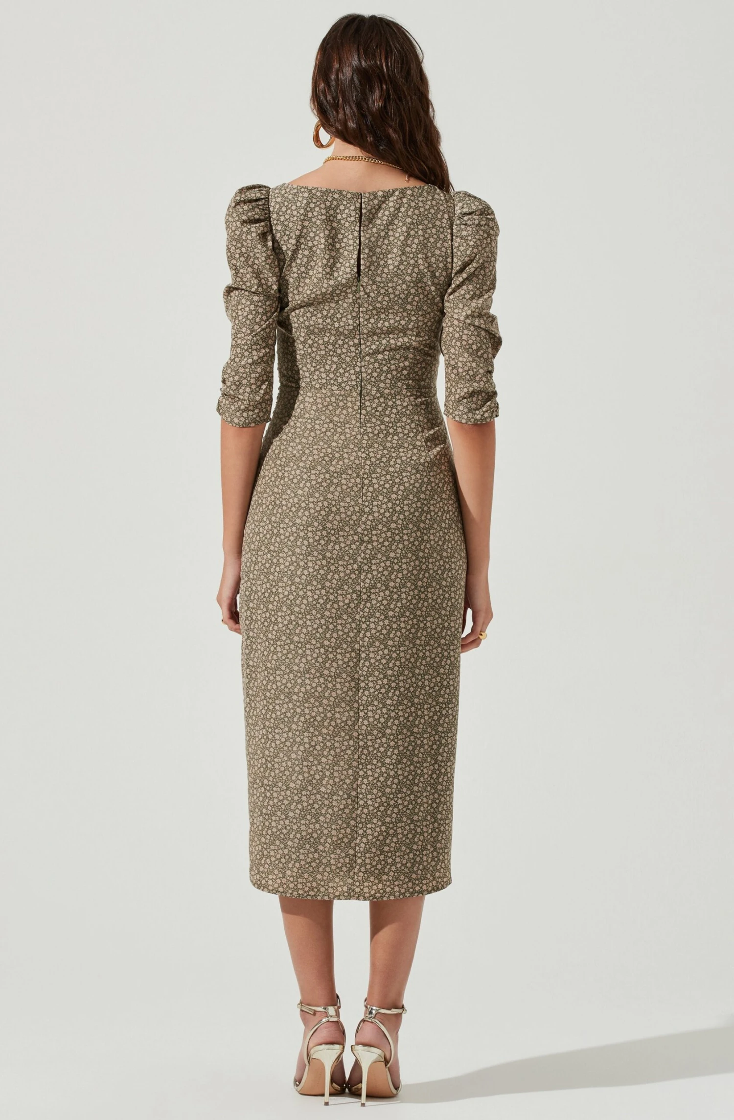 3/4 Sleeve Asymmetrical Neck Dress 9 3/4 Sleeve Asymmetrical Neck Dress - Image 7