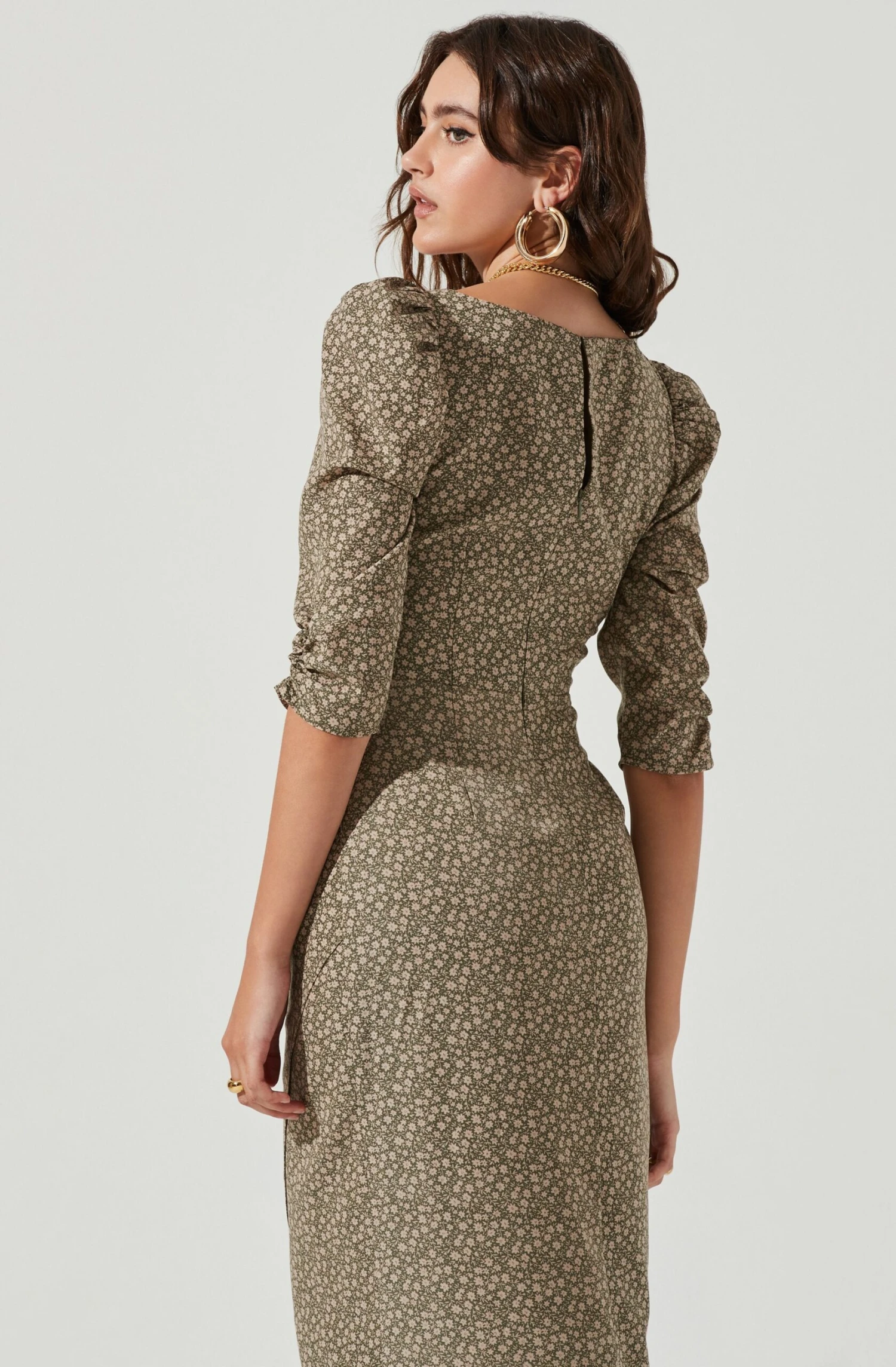 3/4 Sleeve Asymmetrical Neck Dress 10 3/4 Sleeve Asymmetrical Neck Dress - Image 8