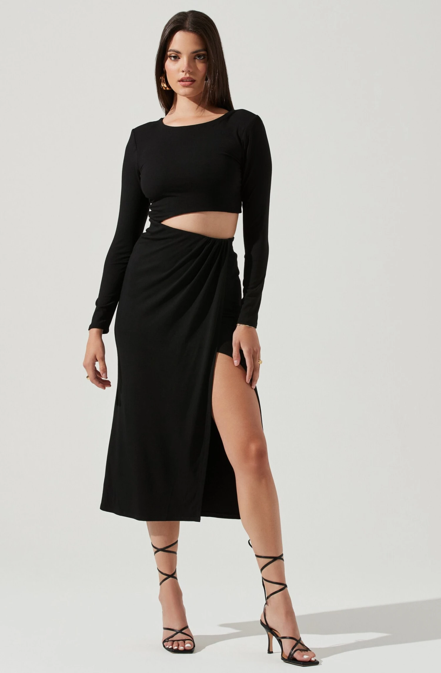 Westwood Long Sleeve Side Cutout Midi Dress 9 Westwood Long Sleeve Side Cutout Midi Dress - Image 7