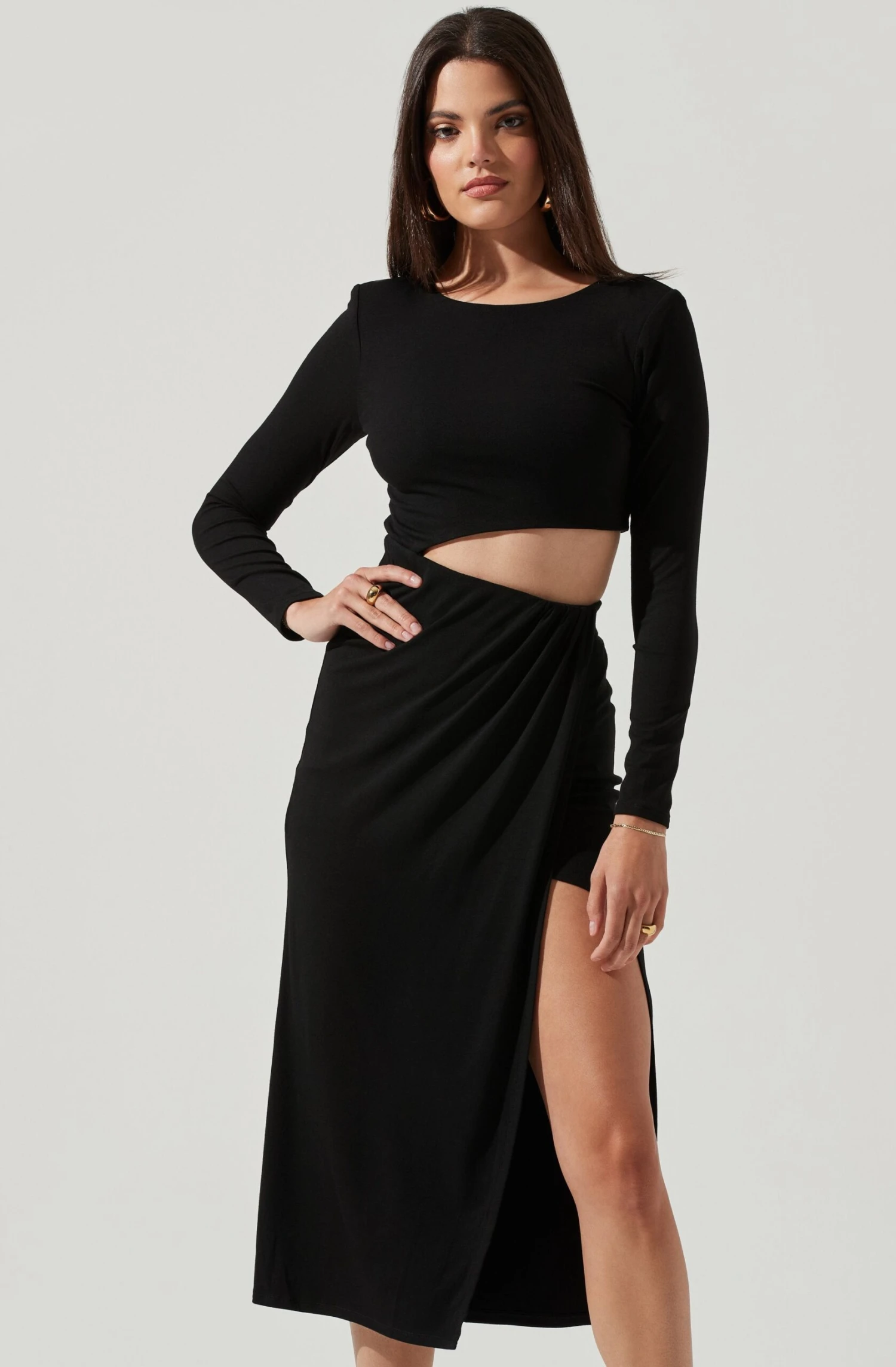 Westwood Long Sleeve Side Cutout Midi Dress 7 Westwood Long Sleeve Side Cutout Midi Dress - Image 5
