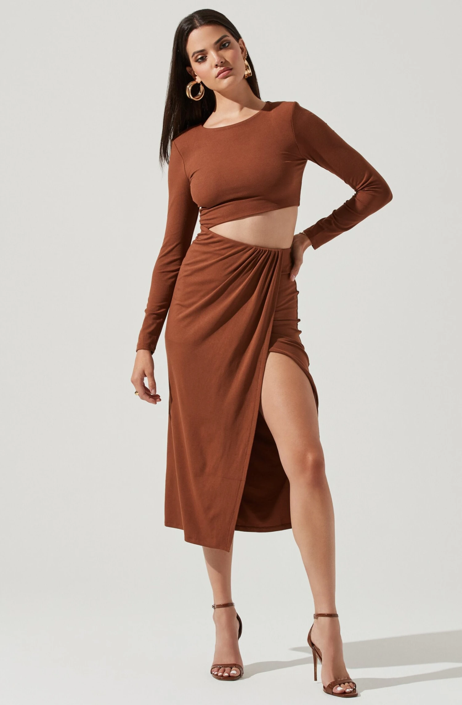 Westwood Long Sleeve Side Cutout Midi Dress 11 Westwood Long Sleeve Side Cutout Midi Dress - Image 9