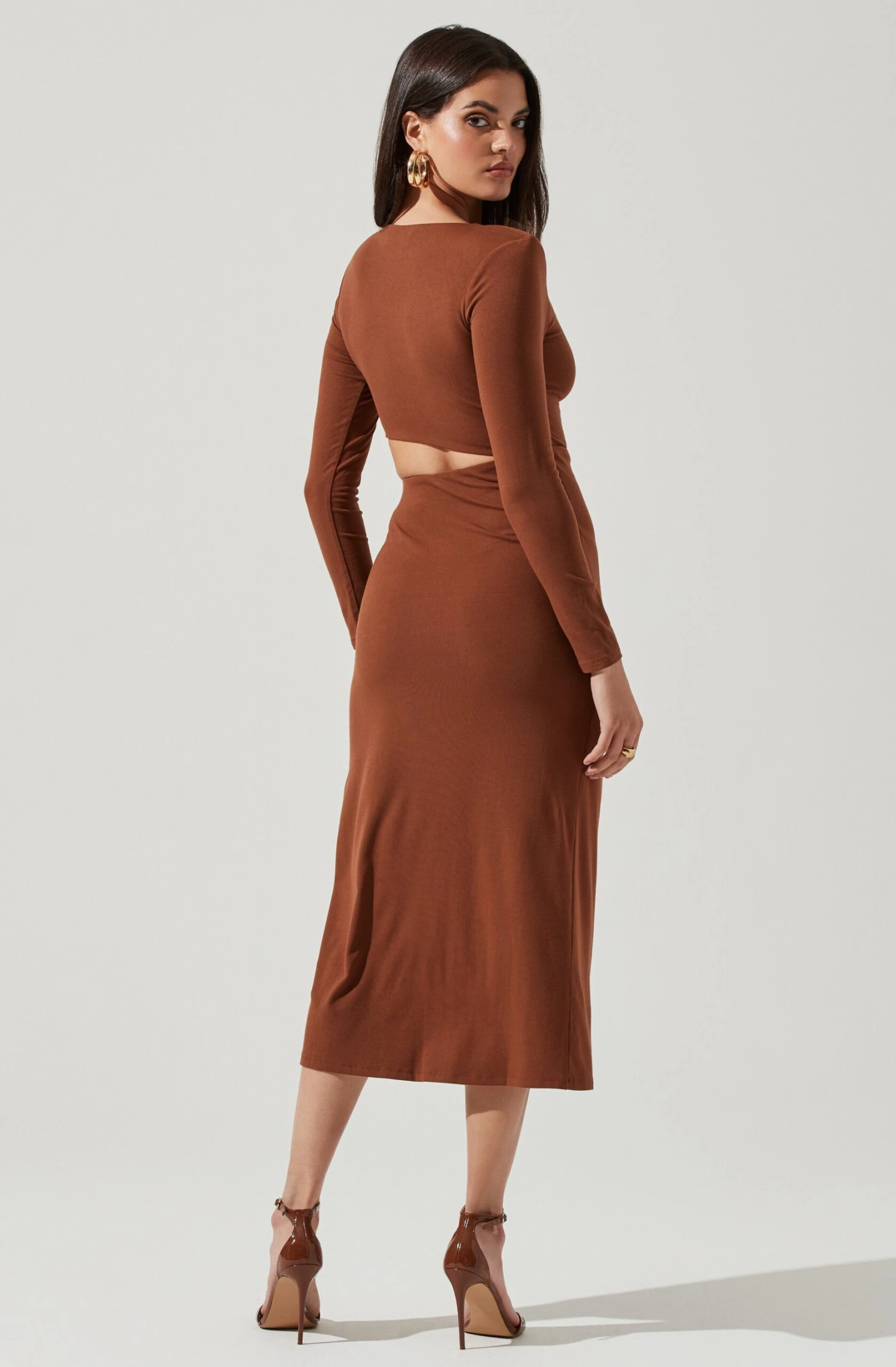 Westwood Long Sleeve Side Cutout Midi Dress 14 Westwood Long Sleeve Side Cutout Midi Dress - Image 12