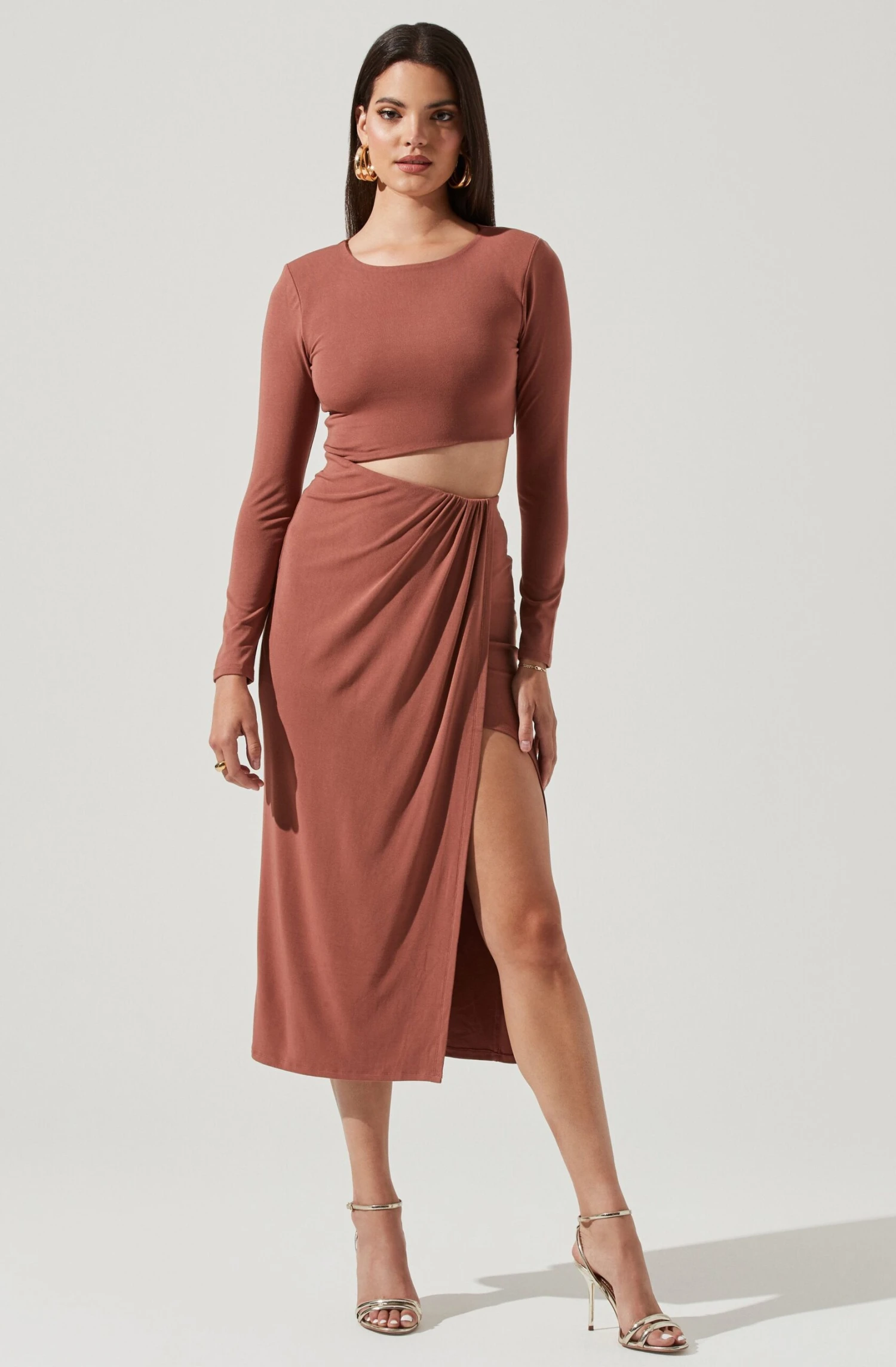 Westwood Long Sleeve Side Cutout Midi Dress 15 Westwood Long Sleeve Side Cutout Midi Dress - Image 13