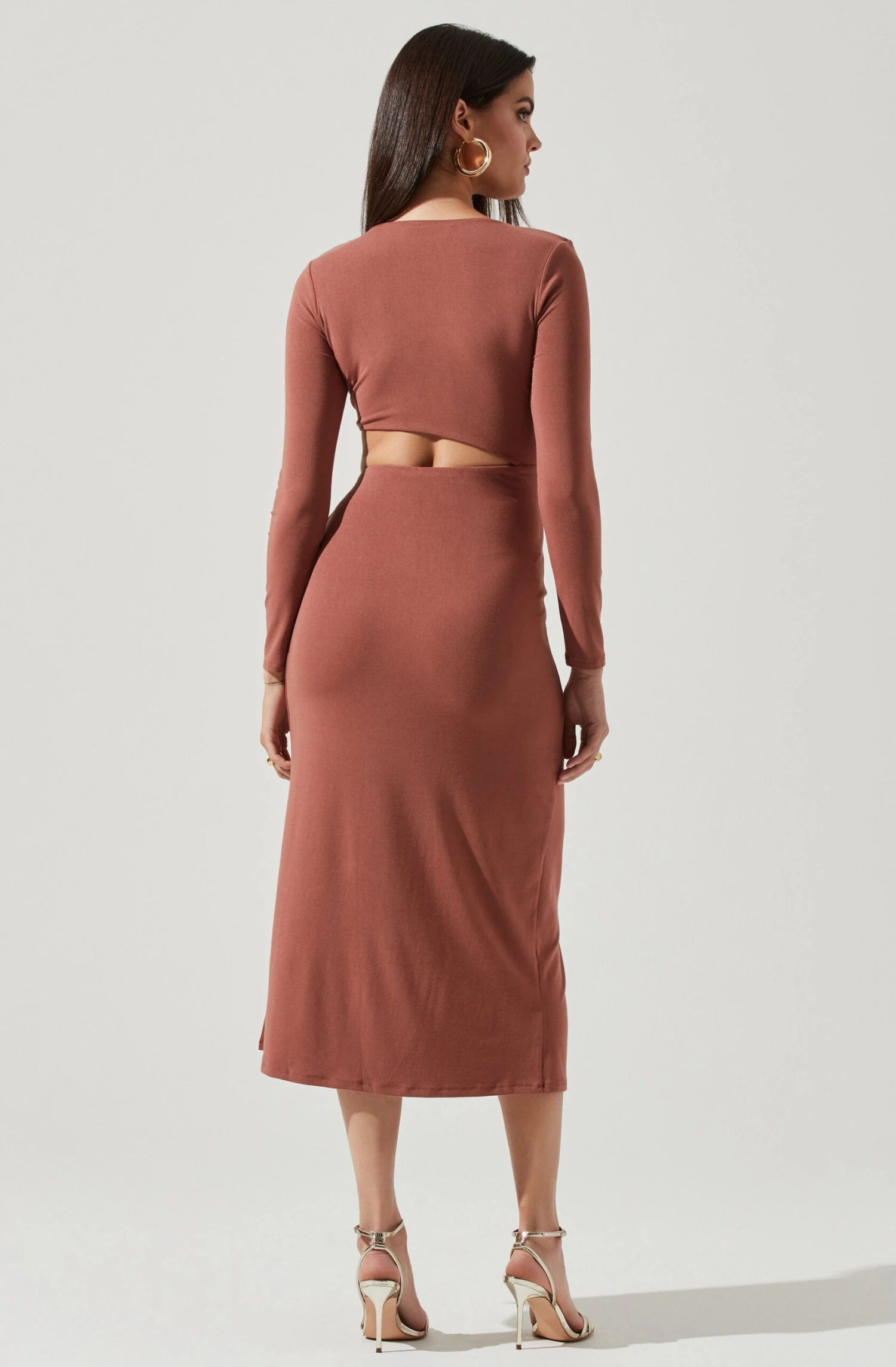 Westwood Long Sleeve Side Cutout Midi Dress 18 Westwood Long Sleeve Side Cutout Midi Dress - Image 16