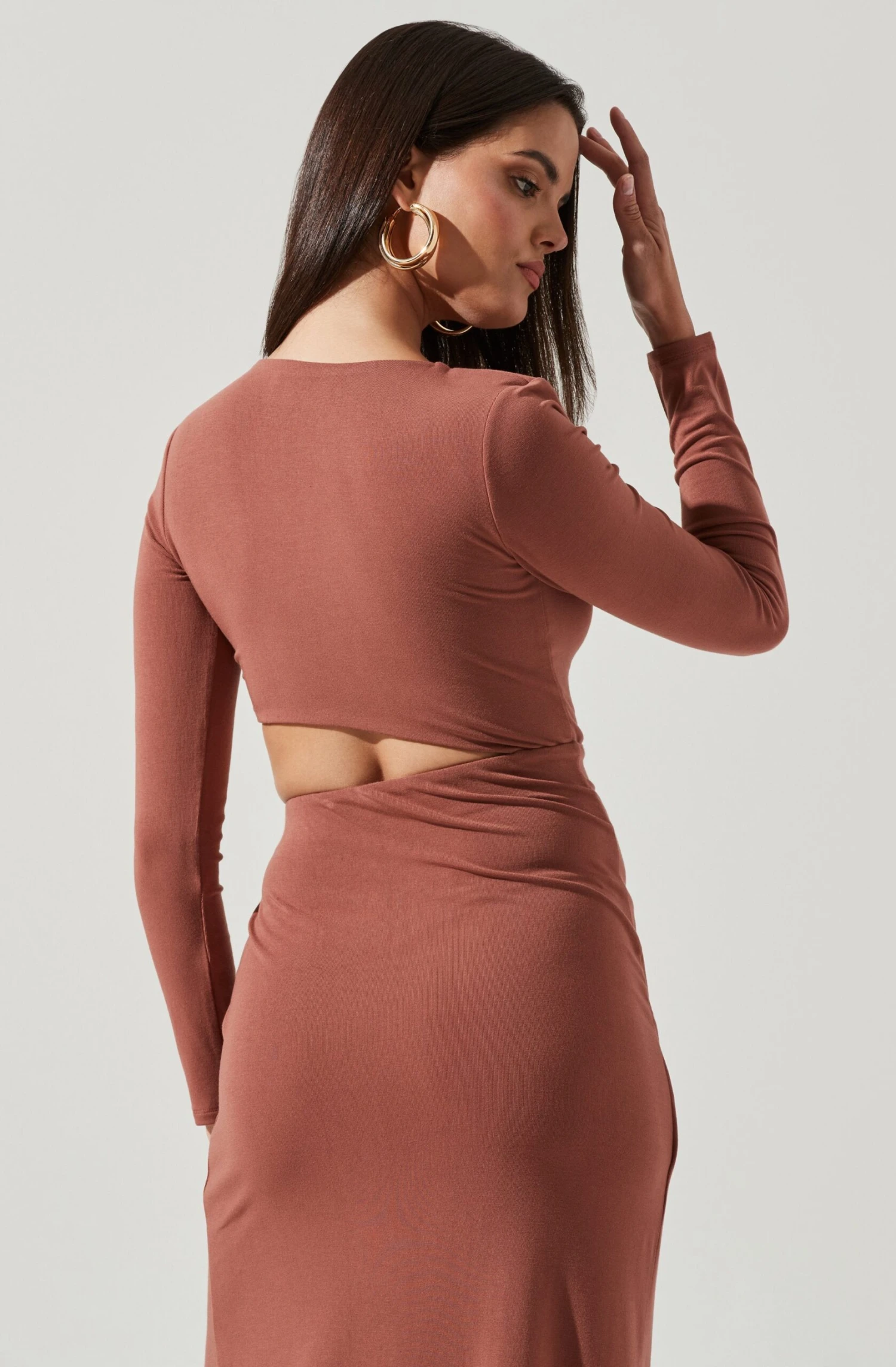 Westwood Long Sleeve Side Cutout Midi Dress 16 Westwood Long Sleeve Side Cutout Midi Dress - Image 14