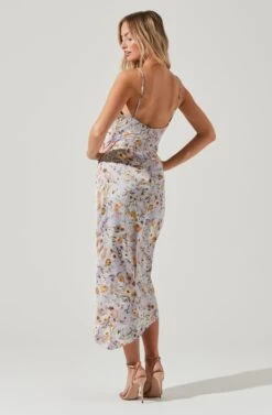 Giselle Floral Twist Front Midi Dress 25 Giselle Floral Twist Front Midi Dress -Astr The Label Shop ADR101136 LAVENDERGOLDFLORAL 0245