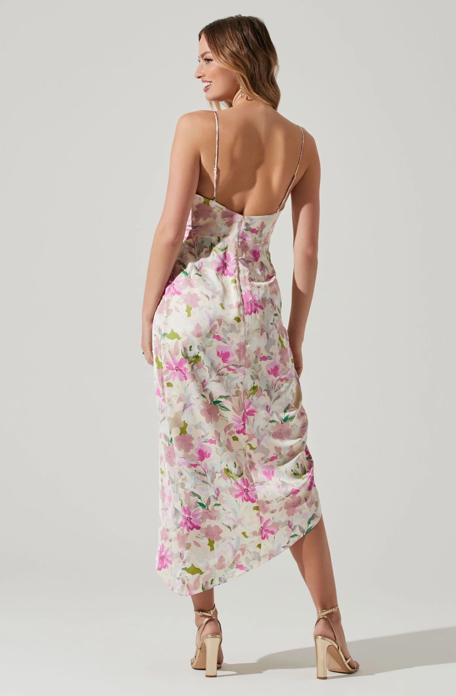 Giselle Floral Twist Front Midi Dress 8 Giselle Floral Twist Front Midi Dress - Image 6