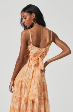 Elsa Floral Tiered Maxi Dress -Astr The Label Shop ADR101258 ORANGEMUSTARDABSTR 4 b395d4b9 160e 4b5e 8338 4cb8650abd92