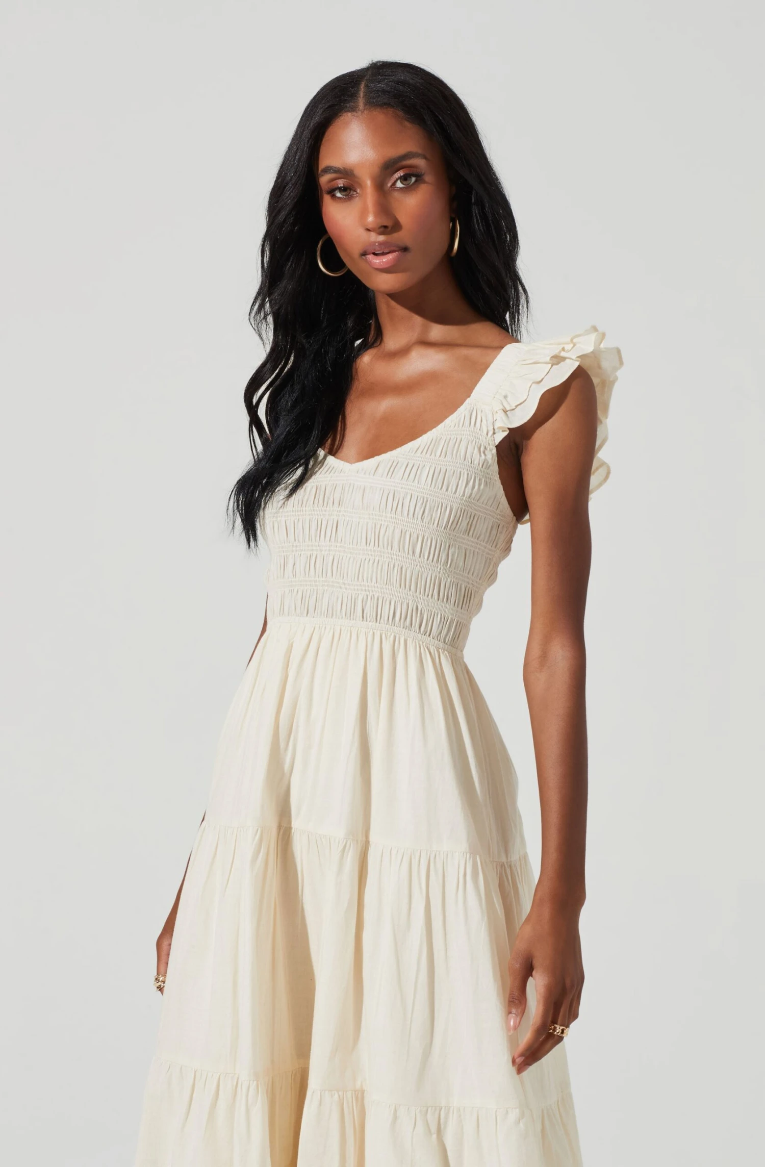 Flutter Sleeve Eyelet Midi Dress 4 Flutter Sleeve Eyelet Midi Dress - Image 2