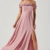 Venetia Off Shoulder Ruffle Trim Maxi Dress -Astr The Label Shop ADR101300 VINTAGEROSE 2