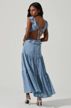 Cut Out Flutter Maxi Dress -Astr The Label Shop ADR101309 DUSTYBLUE 1243 fb8b2d65 bf8e 4496 a4e5 cbcc6ba0bbf5