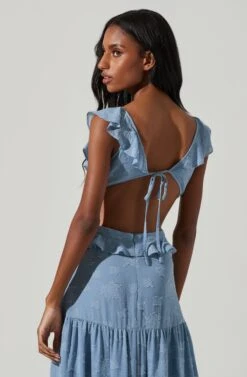 Cut Out Flutter Maxi Dress -Astr The Label Shop ADR101309 DUSTYBLUE 1247 8a2df4c7 7b7a 46df afa0 4baaacc44ab9