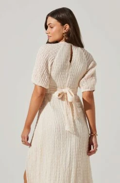 Cross Bust Tie Back Midi Dress -Astr The Label Shop ADR101563 CREAM 4