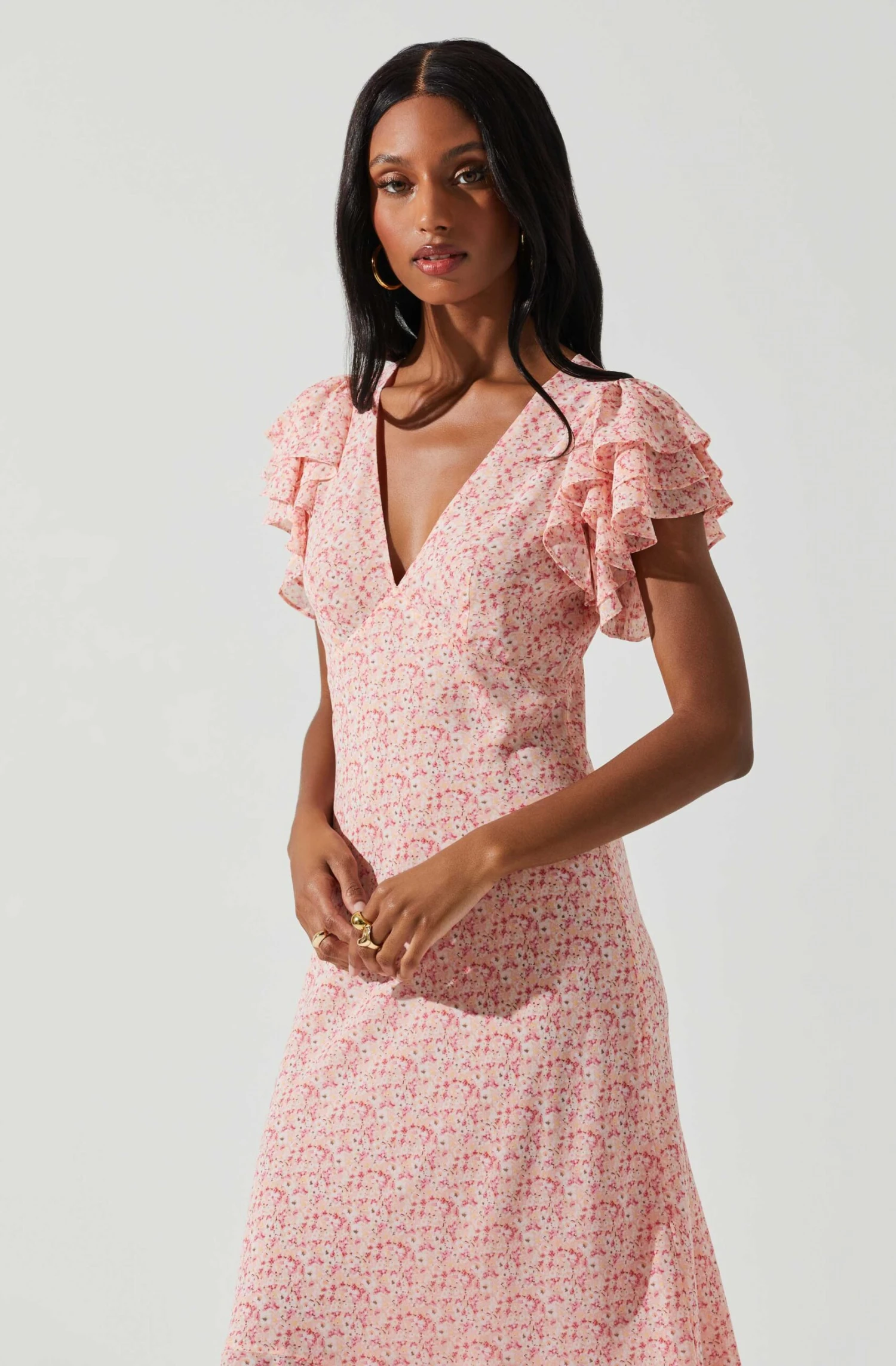 Celestine Floral Ruffle Midi Dress 10 Celestine Floral Ruffle Midi Dress - Image 8