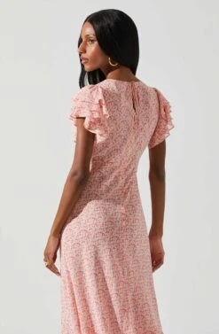 Celestine Floral Ruffle Midi Dress 29 Celestine Floral Ruffle Midi Dress -Astr The Label Shop ADR101613 PINKREDFLORAL 6