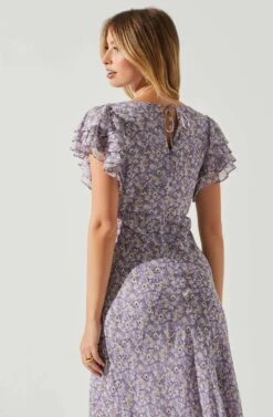 Celestine Floral Ruffle Midi Dress 23 Celestine Floral Ruffle Midi Dress -Astr The Label Shop ADR101613 PURPLEFLORAL 5