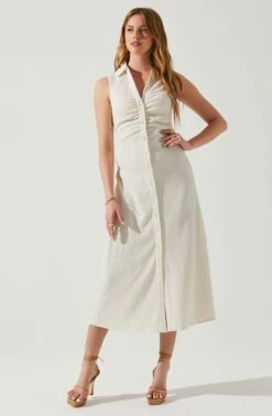 Back Cutout Sleeveless Midi Dress -Astr The Label Shop ADR101654 CREAM 2