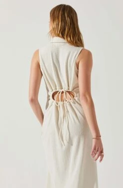 Back Cutout Sleeveless Midi Dress -Astr The Label Shop ADR101654 CREAM 6