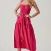 Tiered Smocked Midi Dress 1 Tiered Smocked Midi Dress -Astr The Label Shop ADR101693 FUCHSIA 1