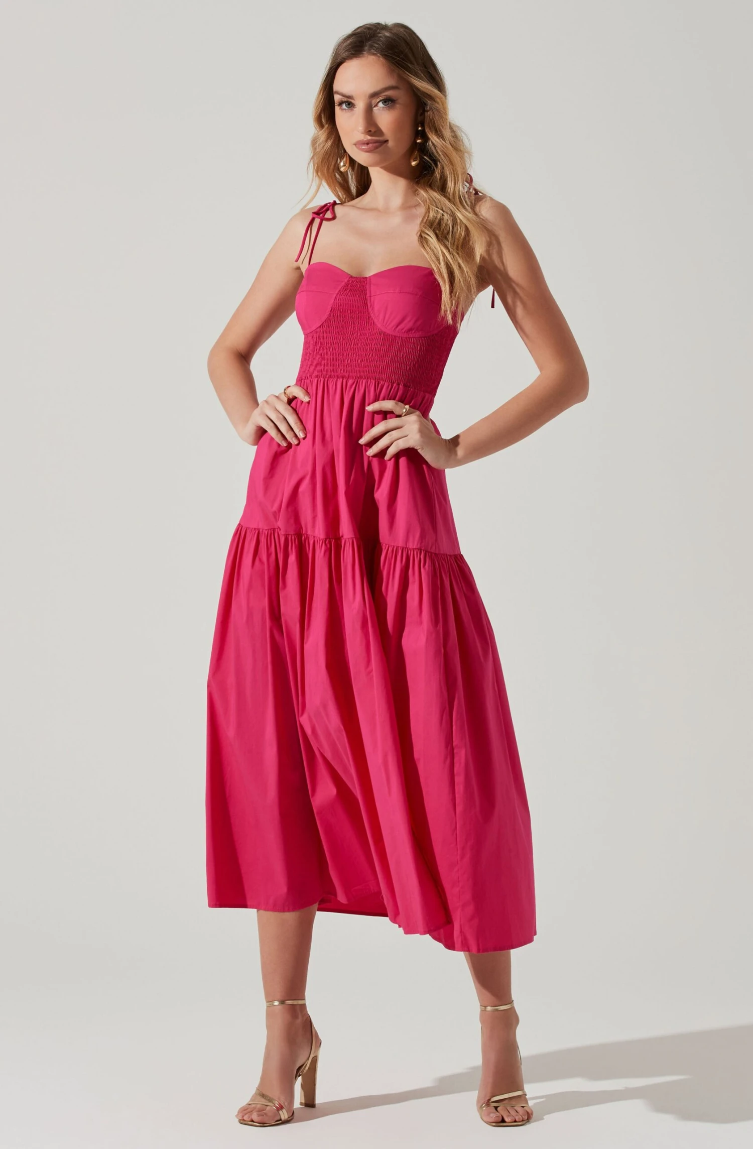 Tiered Smocked Midi Dress 3 Tiered Smocked Midi Dress