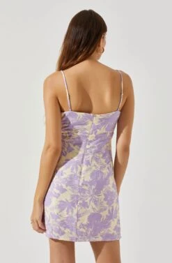 Keyhole Wrap Floral Mini Dress 23 Keyhole Wrap Floral Mini Dress -Astr The Label Shop ADR101709 LAVENDERFLORAL 5
