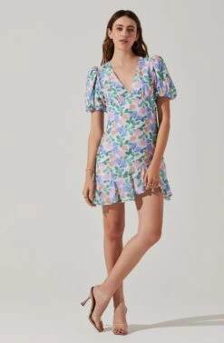 Flutter Sleeve Cutout Floral Mini Dress 22 Flutter Sleeve Cutout Floral Mini Dress -Astr The Label Shop ADR101724 WHITEMULTIFLORAL 5