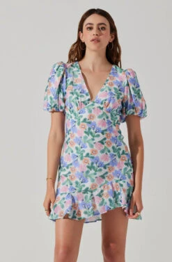 Flutter Sleeve Cutout Floral Mini Dress 21 Flutter Sleeve Cutout Floral Mini Dress -Astr The Label Shop ADR101724 WHITEMULTIFLORAL 6