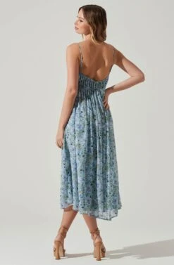 Floral Pleated Midi Dress 19 Floral Pleated Midi Dress -Astr The Label Shop ADR101774 BLUEFLORAL 6