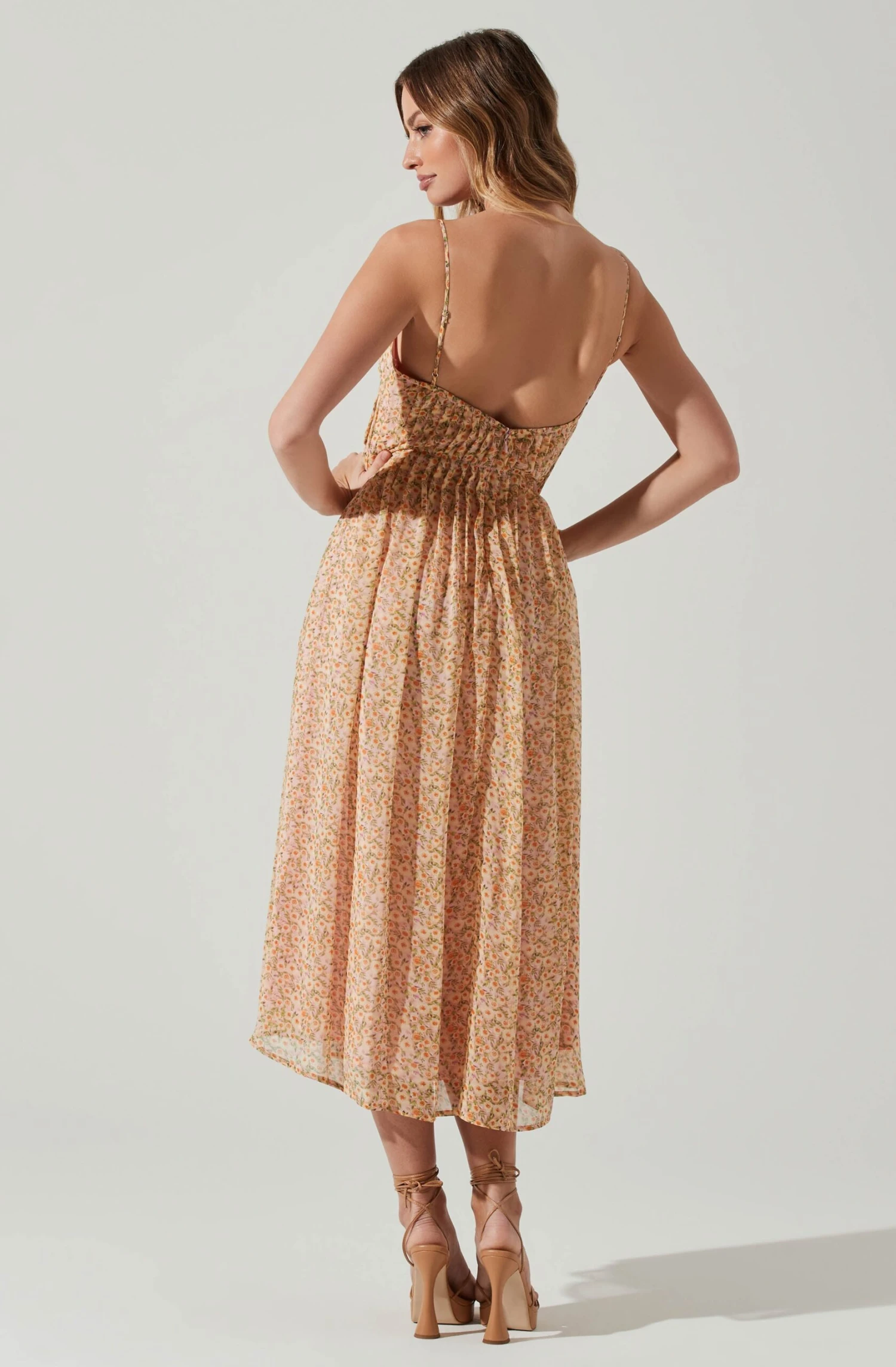 Floral Pleated Midi Dress 14 Floral Pleated Midi Dress - Image 12