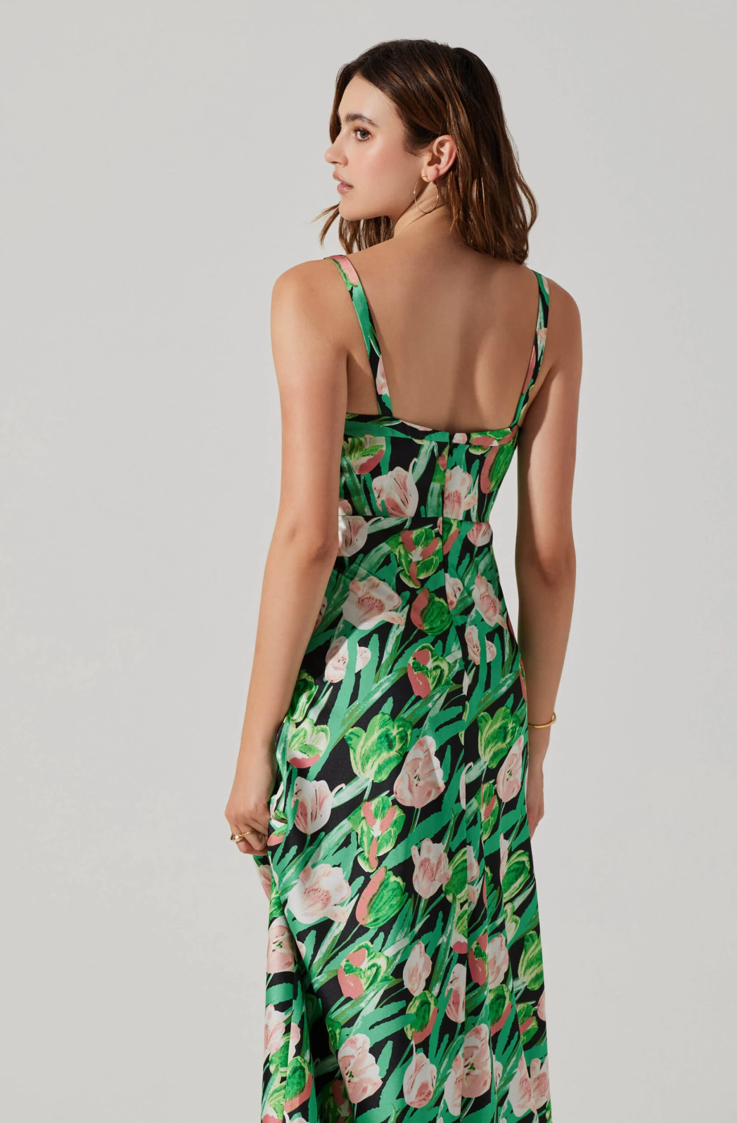 Satin Corset Floral Maxi Dress 7 Satin Corset Floral Maxi Dress - Image 5