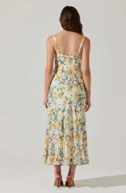 Satin Corset Floral Maxi Dress 24 Satin Corset Floral Maxi Dress -Astr The Label Shop ADR101783 YELLOWCREAMFLORAL 6