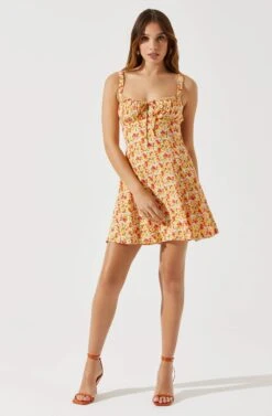 Sweetheart Neck Open Back Mini Dress -Astr The Label Shop ADR101821 YELLOWREDDITSY 1