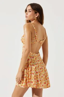 Sweetheart Neck Open Back Mini Dress -Astr The Label Shop ADR101821 YELLOWREDDITSY 6