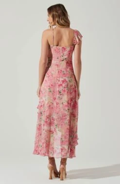 Camelia Floral Midi Dress -Astr The Label Shop ADR101861C PINKGREENFLORAL 6