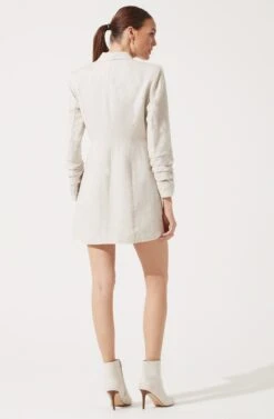 Linen Blazer Dress 24 Linen Blazer Dress -Astr The Label Shop ADR95272 NATURAL 3