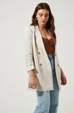 Linen Blazer Dress 27 Linen Blazer Dress -Astr The Label Shop ADR95272 NATURAL 3 1db8a8e7 d70b 47d6 91c3 c919aefd48f8