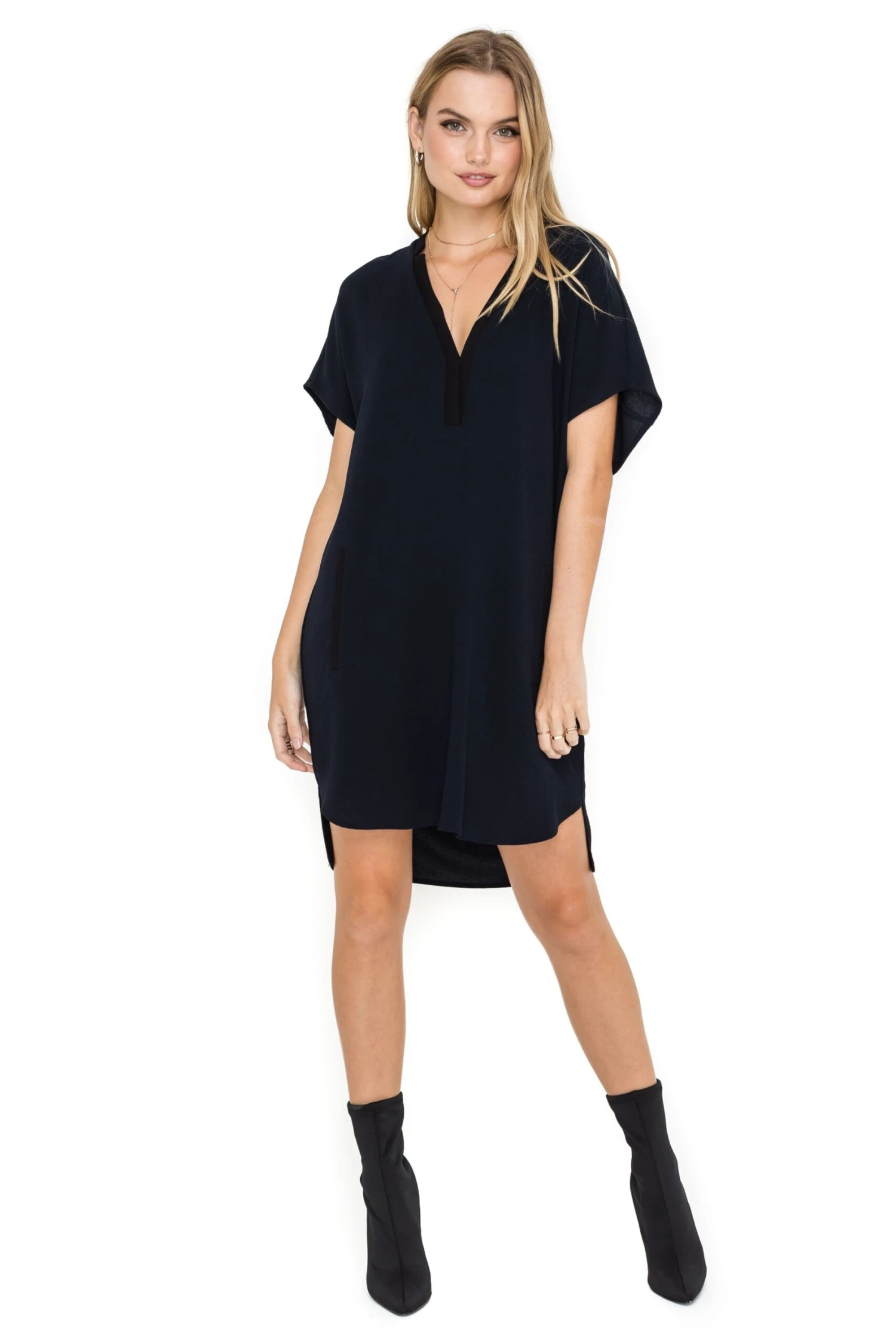 V Neck Shift Dress 3 V Neck Shift Dress