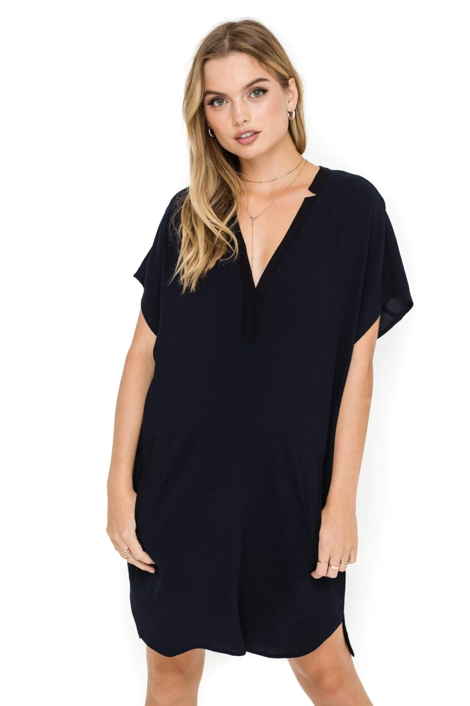 V Neck Shift Dress 5 V Neck Shift Dress - Image 3