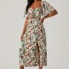 Lace Up Flutter Sleeve Cut Out Midi Dress 2 Lace Up Flutter Sleeve Cut Out Midi Dress -Astr The Label Shop ALD44563 PINKGREENMULTIFL 2 72911679 1649 4bb2 ab2b 9756715b8c4b